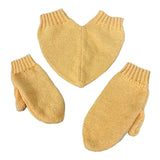 Maxbell Couple Holding Hands Gloves Thick Thermal Novelty Mittens for Running Hiking Yellow