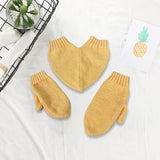Maxbell Couple Holding Hands Gloves Thick Thermal Novelty Mittens for Running Hiking Yellow
