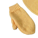 Maxbell Couple Holding Hands Gloves Thick Thermal Novelty Mittens for Running Hiking Yellow