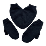 Maxbell Couple Holding Hands Gloves Thick Thermal Novelty Mittens for Running Hiking Black