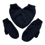 Maxbell Couple Holding Hands Gloves Thick Thermal Novelty Mittens for Running Hiking Black