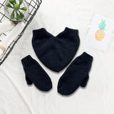 Maxbell Couple Holding Hands Gloves Thick Thermal Novelty Mittens for Running Hiking Black