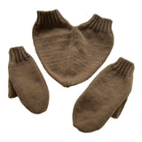 Maxbell Couple Holding Hands Gloves Thick Thermal Novelty Mittens for Running Hiking Brown