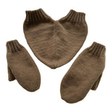 Maxbell Couple Holding Hands Gloves Thick Thermal Novelty Mittens for Running Hiking Brown