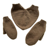 Maxbell Couple Holding Hands Gloves Thick Thermal Novelty Mittens for Running Hiking Brown