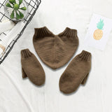 Maxbell Couple Holding Hands Gloves Thick Thermal Novelty Mittens for Running Hiking Brown