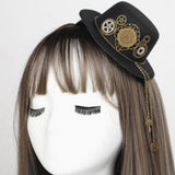 Maxbell Steampunk Mini Top Hat Gothic Vintage Design Headgear for Festival Halloween
