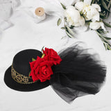 Maxbell Steampunk Mini Top Hat Hairpin Hair Accessories for Women Holiday Stage Show
