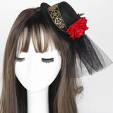 Maxbell Steampunk Mini Top Hat Hairpin Hair Accessories for Women Holiday Stage Show