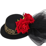 Maxbell Steampunk Mini Top Hat Hairpin Hair Accessories for Women Holiday Stage Show