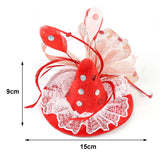 Maxbell Women's Fascinators Hairpin Headpiece Hair Clip for Prom Cocktail Mardi Gras