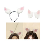 Maxbell Rabbit Ear Hair Clip Hairpin Animal Ears Barrettes for Party Christmas Dance with hairband