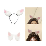 Maxbell Rabbit Ear Hair Clip Hairpin Animal Ears Barrettes for Party Christmas Dance with hairband