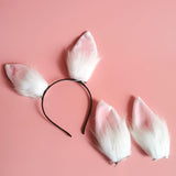 Maxbell Rabbit Ear Hair Clip Hairpin Animal Ears Barrettes for Party Christmas Dance with hairband