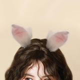 Maxbell Rabbit Ear Hair Clip Hairpin Animal Ears Barrettes for Party Christmas Dance with hairband