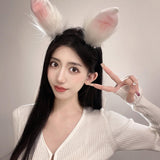 Maxbell Rabbit Ear Hair Clip Hairpin Animal Ears Barrettes for Party Christmas Dance with hairband