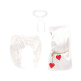 Maxbell 3 Pieces Angel Wing Costume Cute Cupids Costume for Role Play Wedding Holiday M