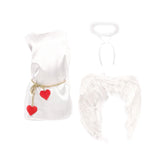 Maxbell 3 Pieces Angel Wing Costume Cute Cupids Costume for Role Play Wedding Holiday M