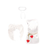 Maxbell 3 Pieces Angel Wing Costume Cute Cupids Costume for Role Play Wedding Holiday M