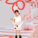 Maxbell 3 Pieces Angel Wing Costume Cute Cupids Costume for Role Play Wedding Holiday M