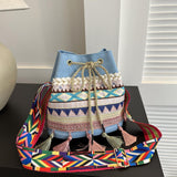 Maxbell Womens Shoulder Bag Casual Female Purse for Party Autumn and Winter Birthday blue