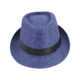 Maxbell Kids Straw Hat Durable Children Breathable Top Hat for Parties Street Hiking Navy Blue