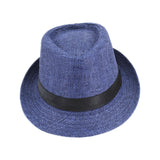 Maxbell Kids Straw Hat Durable Children Breathable Top Hat for Parties Street Hiking Navy Blue