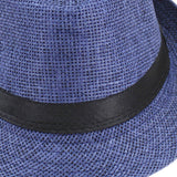 Maxbell Kids Straw Hat Durable Children Breathable Top Hat for Parties Street Hiking Navy Blue