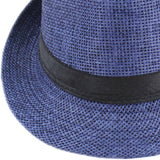 Maxbell Kids Straw Hat Durable Children Breathable Top Hat for Parties Street Hiking Navy Blue