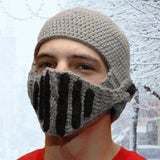 Maxbell Knit Bearded Hat Casual Ski Mask Knitted Hat for Snow Sports Cycling Camping Adult