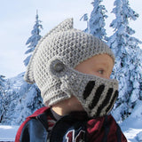 Maxbell Knit Bearded Hat Casual Ski Mask Knitted Hat for Snow Sports Cycling Camping Kid