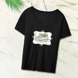 Maxbell Women's T Shirt Basic Tee Black Short Sleeve for Walking Camping Backpacking S Black