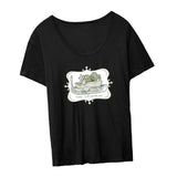 Maxbell Women's T Shirt Basic Tee Black Short Sleeve for Walking Camping Backpacking M Black