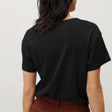 Maxbell Women's T Shirt Basic Tee Black Short Sleeve for Walking Camping Backpacking XL Black