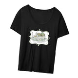 Maxbell Women's T Shirt Basic Tee Black Short Sleeve for Walking Camping Backpacking XL Black