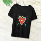 Maxbell Women's T Shirt Simple Round Neck Loose Fit Basic Tee for Work Daily Walking S