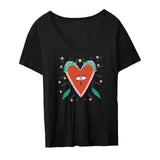 Maxbell Women's T Shirt Simple Round Neck Loose Fit Basic Tee for Work Daily Walking M