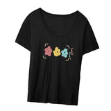 Maxbell Fashion Women Printed T Shirt Summer Lady Tee Shirt for Beach Hiking Fishing S