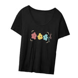 Maxbell Fashion Women Printed T Shirt Summer Lady Tee Shirt for Beach Hiking Fishing L