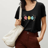 Maxbell Fashion Women Printed T Shirt Summer Lady Tee Shirt for Beach Hiking Fishing L