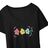 Maxbell Fashion Women Printed T Shirt Summer Lady Tee Shirt for Beach Hiking Fishing XXL