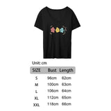 Maxbell Fashion Women Printed T Shirt Summer Lady Tee Shirt for Beach Hiking Fishing XXL