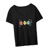 Maxbell Fashion Women Printed T Shirt Summer Lady Tee Shirt for Beach Hiking Fishing XXL