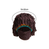 Maxbell Knitted Hat Warm Hat Photo Props Knit Bearded Hats for Riding Cycling Hiking style A