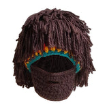 Maxbell Knitted Hat Warm Hat Photo Props Knit Bearded Hats for Riding Cycling Hiking style A