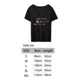 Maxbell Women's Short Sleeve Black Breathable Tee Shirt for Shopping Vacation Travel S Black