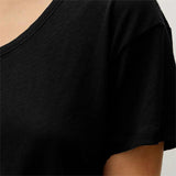 Maxbell Women's Short Sleeve Black Breathable Tee Shirt for Shopping Vacation Travel XL Black