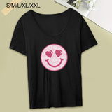Maxbell Women's T Shirt Clothes Casual Simple Basic Tee for Travel Commuting Walking S Black