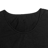 Maxbell Women's T Shirt Clothes Casual Simple Basic Tee for Travel Commuting Walking XL Black