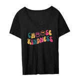 Maxbell Women's T Shirt Soft Comfortable Cute Summer T Shirt for Office Sports Daily L Black